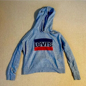 Levi’s W XS Grey Cropped Logo Hoodie